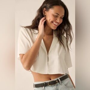 Promesa Cream Button-Up Blouse